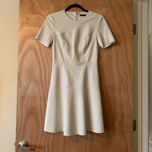 Zara ivory faux leather dress